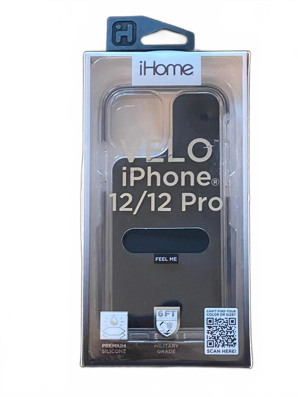 iHome Velo Silicone Impact Case for iPhone 12/12 Pro Black